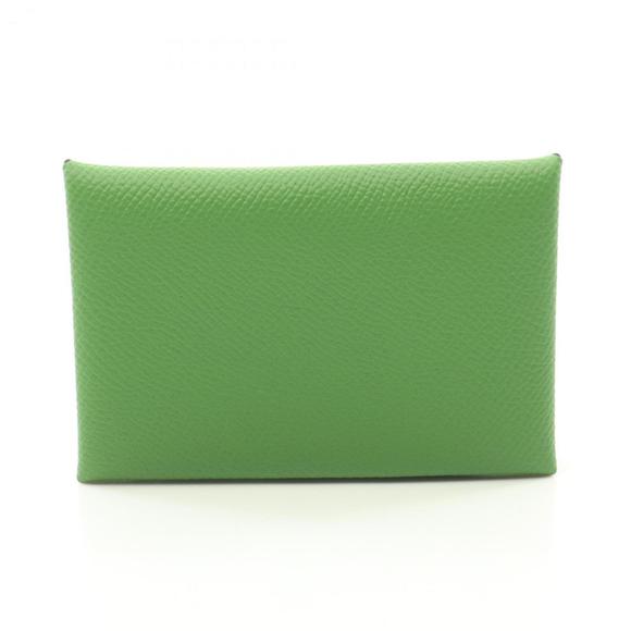 Hermes Handbags - HERMES Green Leather Wallet
